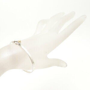 Tiffany Hook Eye Bangle Silver Yellow Gold
